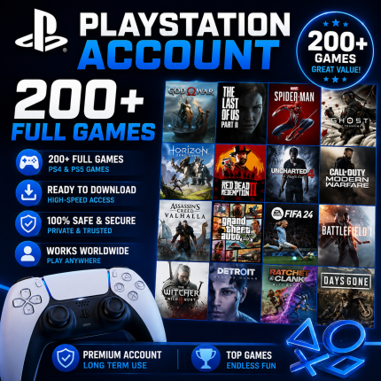 PLAYSTATION ACCOUNT 200+ FULL GAMES